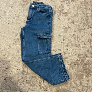 Wide leg denim jeans